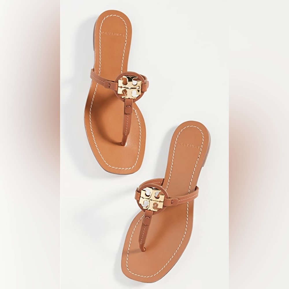 Tory Burch Mini Miller Leather Thong Sandals